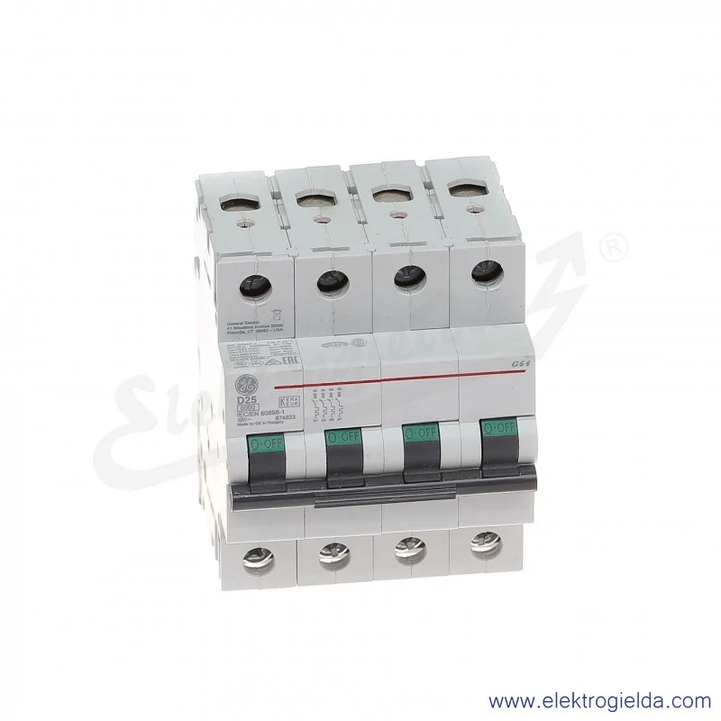 Wyłącznik nadprądowy G64D25 4P AC 6kA