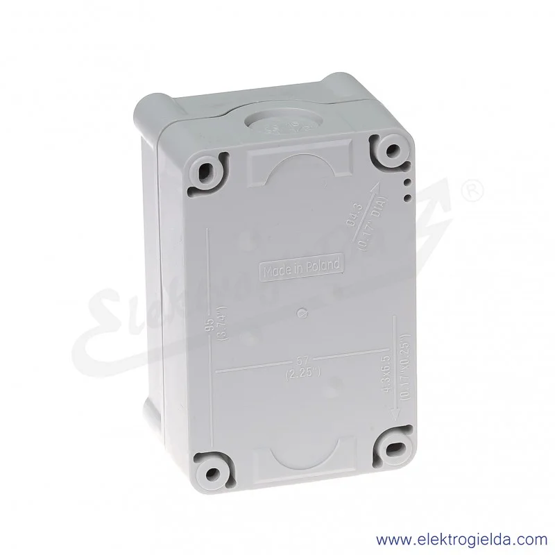 Obudowa P9EPE02 szara, pusta 2 x 22mm