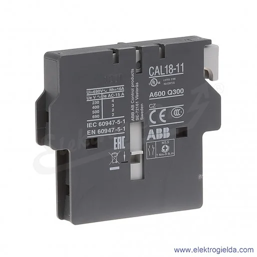 Styk pomocniczy CAL18-11 1NO+1NC