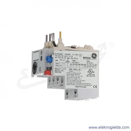 Przekaźnik termiczny MT03A 0.11...0.17 A