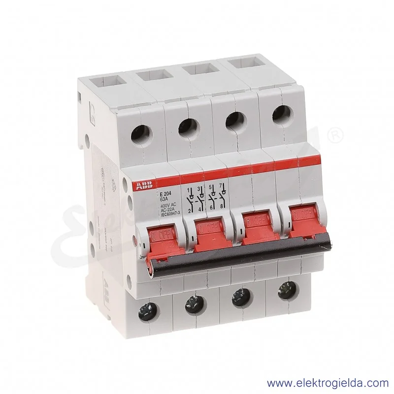 Rozłącznik gł&oacute;wny E204/63A rd 4P 63A