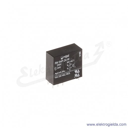 Przekaźnik miniaturowy RM94-4112-35-1024 2P 24VDC do gniazd i obwodów drukowanych styki złocone