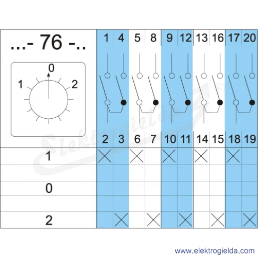 Schemat łączenia 4G25-76-U Schemat łączenia 4G25-76-U