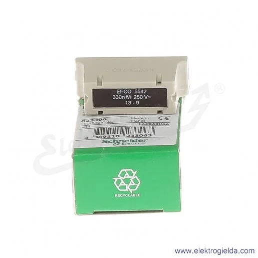 Moduł RC LA4DA2U, przeciw przepięciowy cewki 110..220VAC Moduł RC LA4DA2U, przeciw przepięciowy cewki 110..220VAC