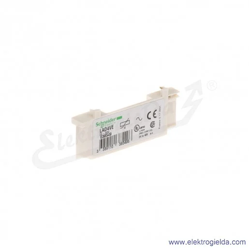 Moduł warystorowy przepięciowy LAD4VE, cewki 24..48V, LC1D09-38 Moduł warystorowy przepięciowy LAD4VE, cewki 24..48V, LC1D09-38