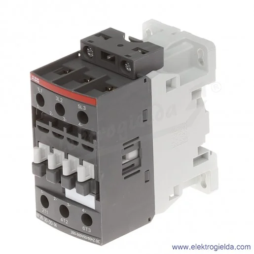 Stycznik AF26-30-00-14 250-500V AC/DC, 11KW/400V 26A AC-3, 45A AC-1, 3-polowy Stycznik AF26-30-00-14 250-500V AC/DC, 11KW/400V 26A AC-3, 45A AC-1, 3-polowy