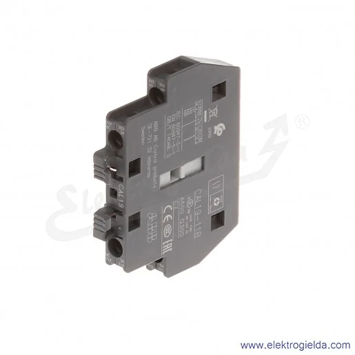 Blok styków pomocniczych 1SFN010820R3311, CAL19B-11, 1NO 1NC (AF116-AF370) Blok styków pomocniczych 1SFN010820R3311, CAL19B-11, 1NO 1NC (AF116-AF370)