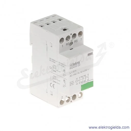 Stycznik instalacyjny modułowy 30.046.892, IKD432-22, 2z2r, 32A, 24V AC/DC, HUM-FREE Stycznik instalacyjny modułowy 30.046.892, IKD432-22, 2z2r, 32A, 24V AC/DC, HUM-FREE