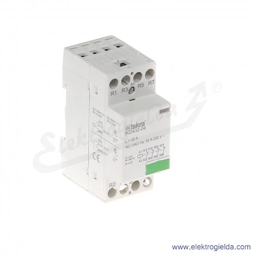 Stycznik instalacyjny modułowy 30.046.894, IKD432-04, 4r, 32A, 24V AC/DC, HUM-FREE Stycznik instalacyjny modułowy 30.046.894, IKD432-04, 4r, 32A, 24V AC/DC, HUM-FREE