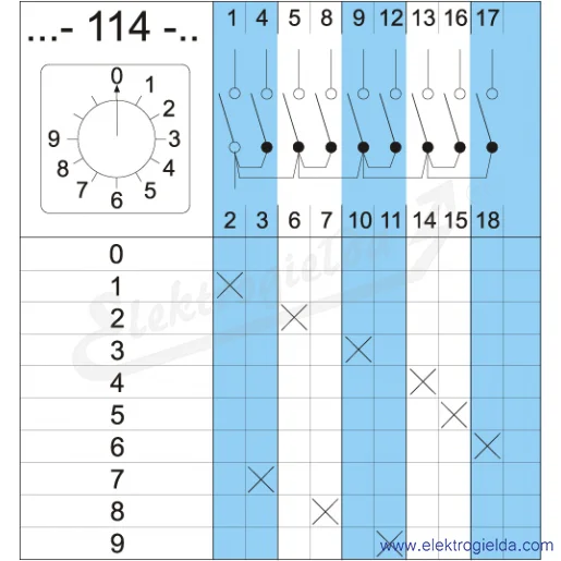 Schemat łączenia 4G16-114-U Schemat łączenia 4G16-114-U