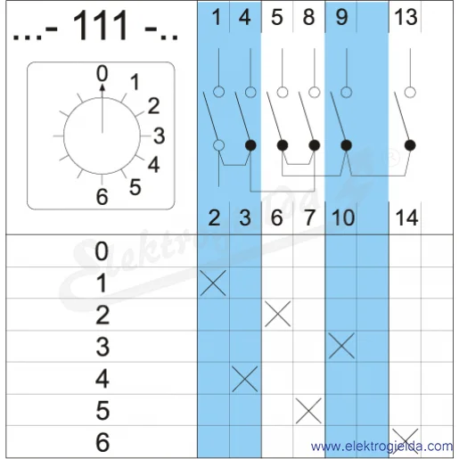 Schemat łączenia 4G16-111-U Schemat łączenia 4G16-111-U