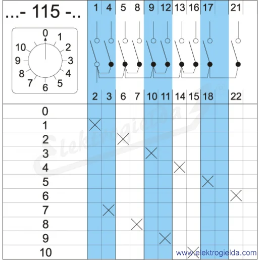Schemat łączenia 4G16-115-U Schemat łączenia 4G16-115-U
