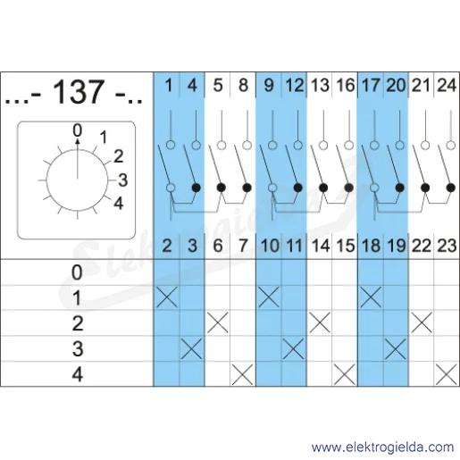 Schemat łączenia 4G63-137-U Schemat łączenia 4G63-137-U