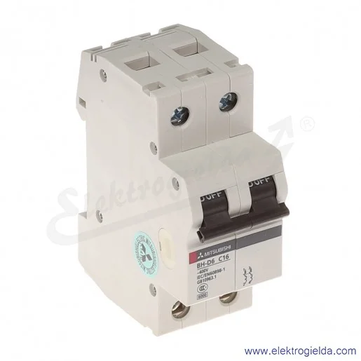 Wyłącznik instalacyjny 247651, BH-D6, 2P, 16A, TYP C Wyłącznik instalacyjny 247651, BH-D6, 2P, 16A, TYP C