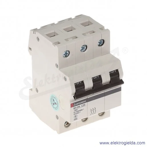Wyłącznik instalacyjny 247644, BH-D6, 3P, 20A, TYP C Wyłącznik instalacyjny 247644, BH-D6, 3P, 20A, TYP C