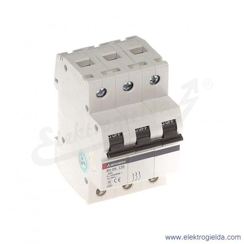 Wyłącznik instalacyjny 247631, BH-D6, 3P, 50A, TYP C Wyłącznik instalacyjny 247631, BH-D6, 3P, 50A, TYP C