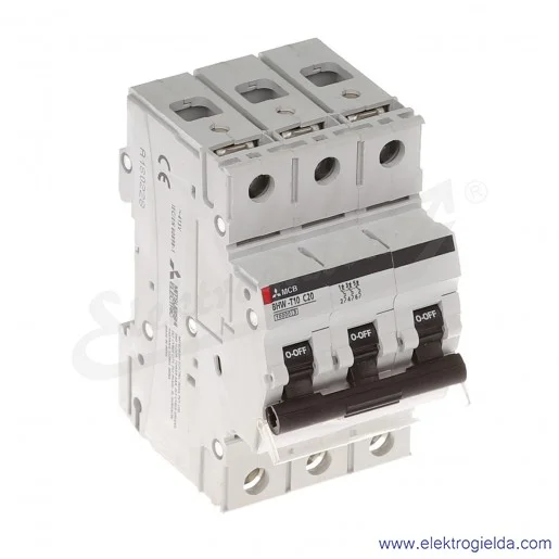 Wyłącznik instalacyjny 291992, BHW-T10, 3P, 20A, TYP C Wyłącznik instalacyjny 291992, BHW-T10, 3P, 20A, TYP C
