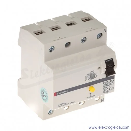 Wyłącznik różnicoprądowy 247618, BV-D 4P, 25A, 30mA Wyłącznik różnicoprądowy 247618, BV-D 4P, 25A, 30mA