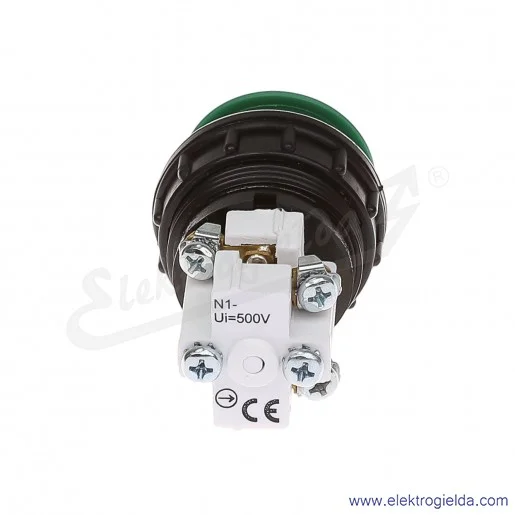 Przycisk dłoniowy N1-1DPz zielony samopowrotny 1NO+1NC Przycisk dłoniowy N1-1DPz zielony samopowrotny 1NO+1NC