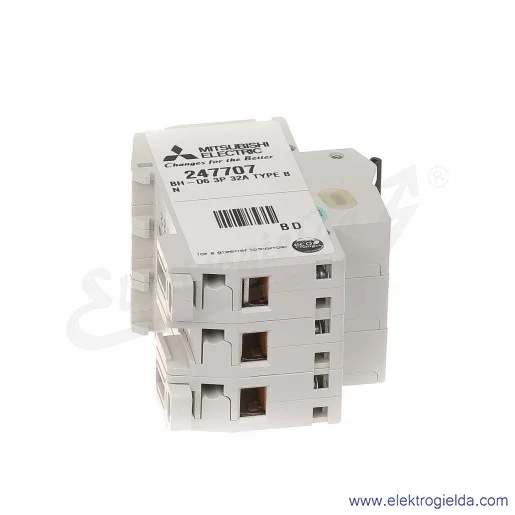Wyłącznik instalacyjny, BH-D6, 3P, 32A, TYP B Wyłącznik instalacyjny, BH-D6, 3P, 32A, TYP B