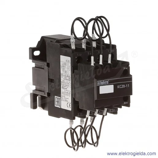 Stycznik do kompensacji mocy biernej KC20-11, 20,0kVar, 230VAC 50/60Hz Stycznik do kompensacji mocy biernej KC20-11, 20,0kVar, 230VAC 50/60Hz