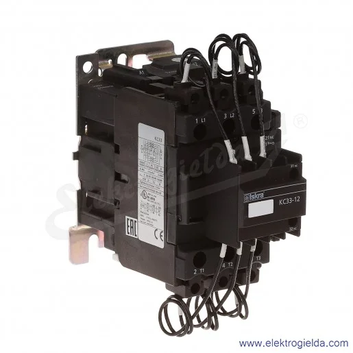 Stycznik do kompensacji mocy biernej KC33-12, 33kVar, 230VAC Stycznik do kompensacji mocy biernej KC33-12, 33kVar, 230VAC