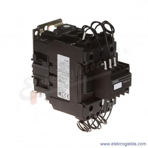 Stycznik do kompensacji mocy biernej KC60-12, 60kVar, 230VAC Stycznik do kompensacji mocy biernej KC60-12, 60kVar, 230VAC