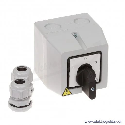 Łącznik krzywkowy S25JPDM9151 C6 25A L-0-P 3 fazy IP65 w obudowie Łącznik krzywkowy S25JPDM9151 C6 25A L-0-P 3 fazy IP65 w obudowie