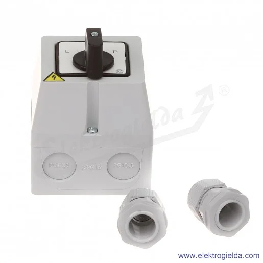 Łącznik krzywkowy S25JPDM9151 C6 25A L-0-P 3 fazy IP65 w obudowie Łącznik krzywkowy S25JPDM9151 C6 25A L-0-P 3 fazy IP65 w obudowie