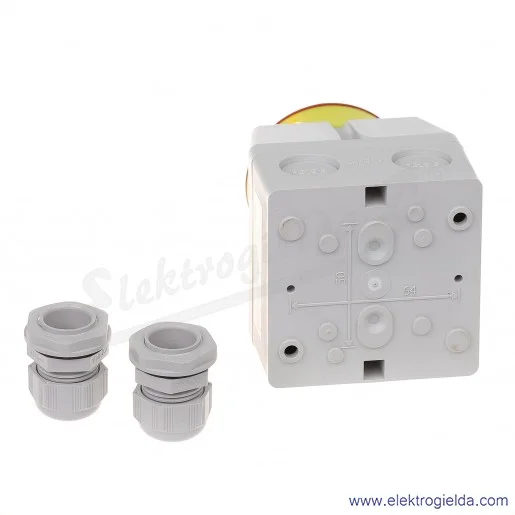 Łącznik krzywkowy kłódka S25JPUM1103 A6R 25A 0-1 3P IP65 żółto-czerwony w obudowie Łącznik krzywkowy kłódka S25JPUM1103 A6R 25A 0-1 3P IP65 żółto-czerwony w obudowie