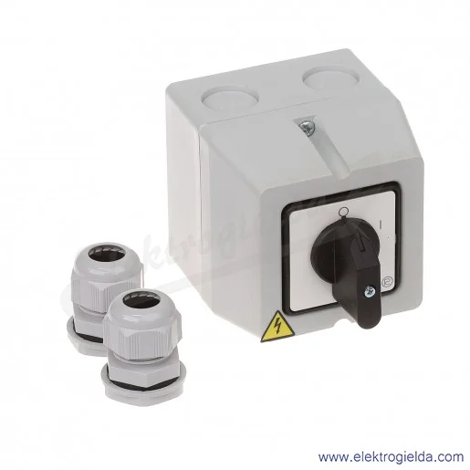 Łącznik krzywkowy S25JPDM1101 A6 25A 0-1 1P IP65 w obudowie Łącznik krzywkowy S25JPDM1101 A6 25A 0-1 1P IP65 w obudowie