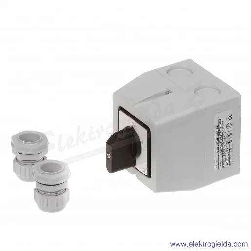 Łącznik krzywkowy S25JPDM1101 A6 25A 0-1 1P IP65 w obudowie Łącznik krzywkowy S25JPDM1101 A6 25A 0-1 1P IP65 w obudowie