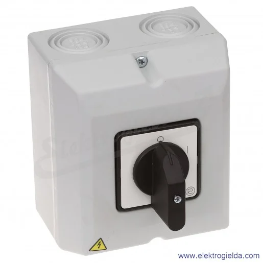 Łącznik krzywkowy S63JPD1103 A6 63A 0-1 3P IP65 w obudowie Łącznik krzywkowy S63JPD1103 A6 63A 0-1 3P IP65 w obudowie