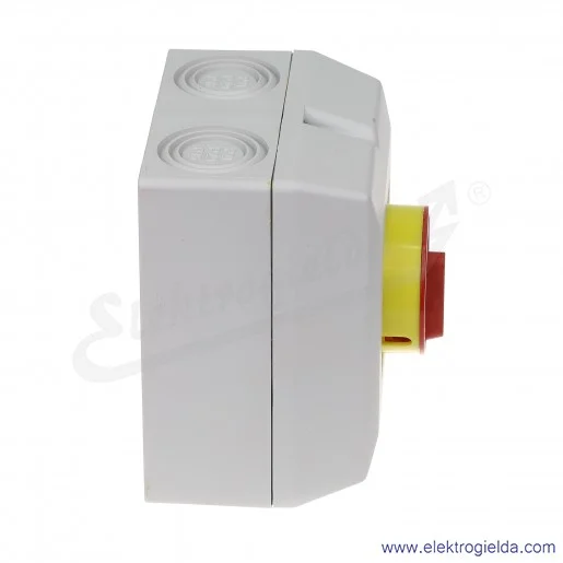 Łącznik krzywkowy kłódka S40JPU1103 A6R 40A 0-1 3P IP65 żółto-czerwony w obudowie Łącznik krzywkowy kłódka S40JPU1103 A6R 40A 0-1 3P IP65 żółto-czerwony w obudowie