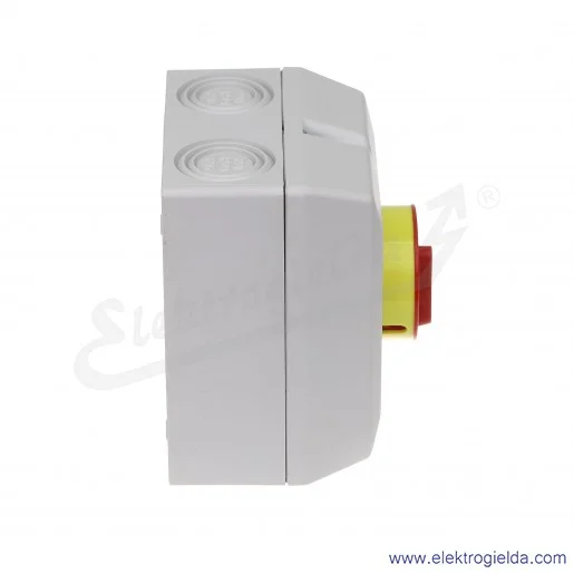 Lącznik krzywkowy kłódka S32JPU1103 A6R 32A 0-1 3P IP65 żółto-czerwony w obudowie Lącznik krzywkowy kłódka S32JPU1103 A6R 32A 0-1 3P IP65 żółto-czerwony w obudowie