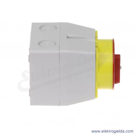 Łącznik krzywkowy kłódka S16JPUM1103 A6R 16A 0-1 3P IP65 żółto-czerwony w obudowie Łącznik krzywkowy kłódka S16JPUM1103 A6R 16A 0-1 3P IP65 żółto-czerwony w obudowie