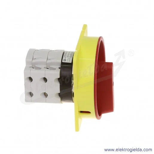 Łącznik krzywkowy pulpit/kłódka S63JU1103 A6R 63A 0-1 3P IP40 żółto-czerwony