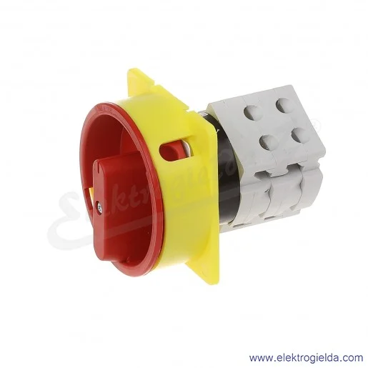 Łącznik krzywkowy pulpit/kłódka S16JU1103 A6R 16A 0-1 3P IP40 żółto-czerwony
