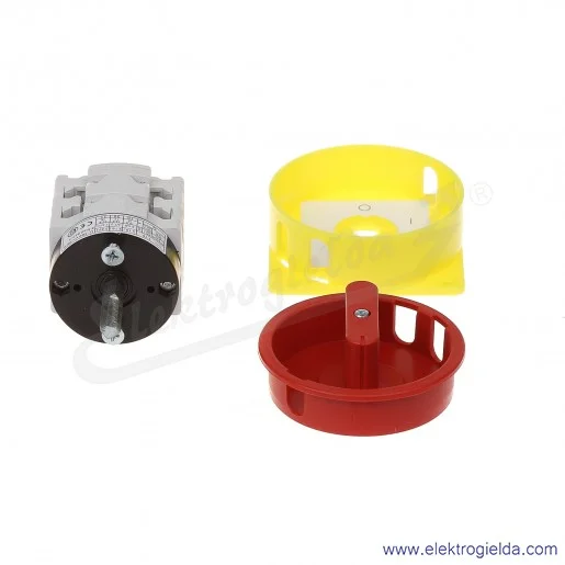 Łącznik krzywkowy pulpit/kłódka S16JU1103 A6R 16A 0-1 3P IP40 żółto-czerwony Łącznik krzywkowy pulpit/kłódka S16JU1103 A6R 16A 0-1 3P IP40 żółto-czerwony