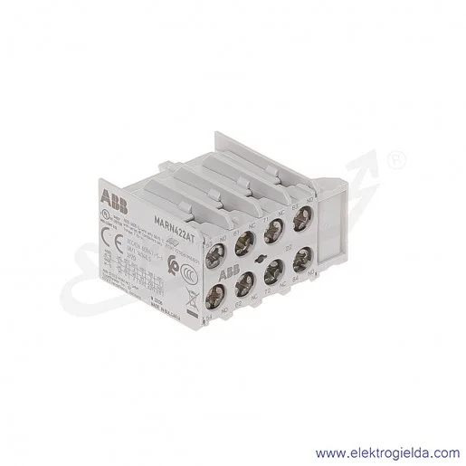 Blok styków pomocniczych MARN422AT czołowe 2NO+2NC Blok styków pomocniczych MARN422AT czołowe 2NO+2NC