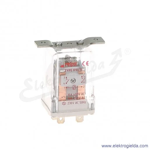 Przekaźnik elektromagnetyczny R10/16-1022-46-3230 2Z 230VAC połączenie wsuwkowe płaskie Przekaźnik elektromagnetyczny R10/16-1022-46-3230 2Z 230VAC połączenie wsuwkowe płaskie