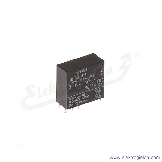 Przekaźnik miniaturowy RM94-1012-25-1005 2P 5VDC do gniazd i obwodów drukowanych Przekaźnik miniaturowy RM94-1012-25-1005 2P 5VDC do gniazd i obwodów drukowanych