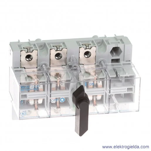 Rozłącznik izolacyjny Dilos 2 160A 3P czarne pokrętło Rozłącznik izolacyjny Dilos 2 160A 3P czarne pokrętło