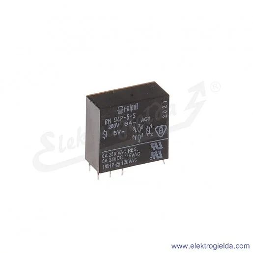 Przekaźnik miniaturowy RM94-1012-25-1005 2P 5VDC do gniazd i obwodów drukowanych Przekaźnik miniaturowy RM94-1012-25-1005 2P 5VDC do gniazd i obwodów drukowanych
