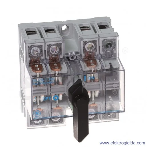 Rozłącznik izolacyjny Dilos 1 100A 3P czarne pokrętło Rozłącznik izolacyjny Dilos 1 100A 3P czarne pokrętło