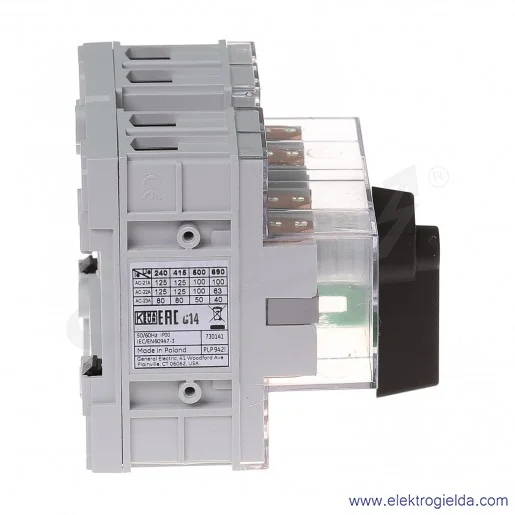 Rozłącznik izolacyjny Dilos 1 125A 4P czarne pokrętło Rozłącznik izolacyjny Dilos 1 125A 4P czarne pokrętło