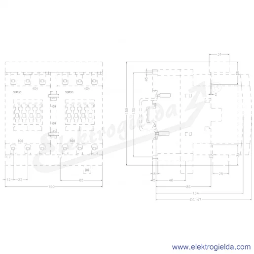 Rysunek wymiarowy Rysunek wymiarowy