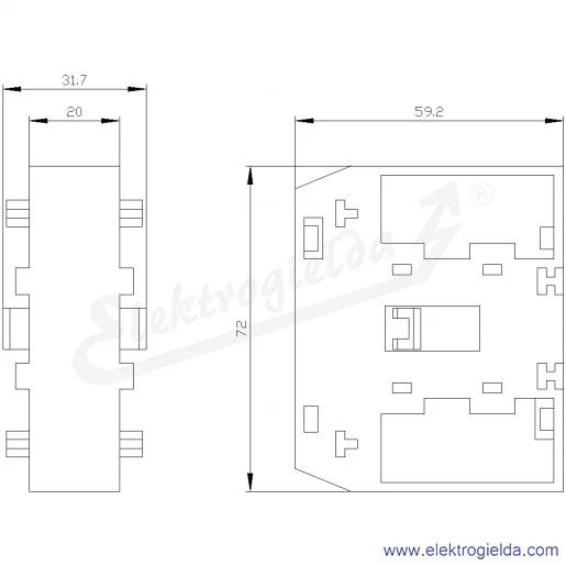 Rysunek wymiarowy Rysunek wymiarowy