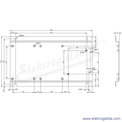 Rysunek wymiarowy Rysunek wymiarowy