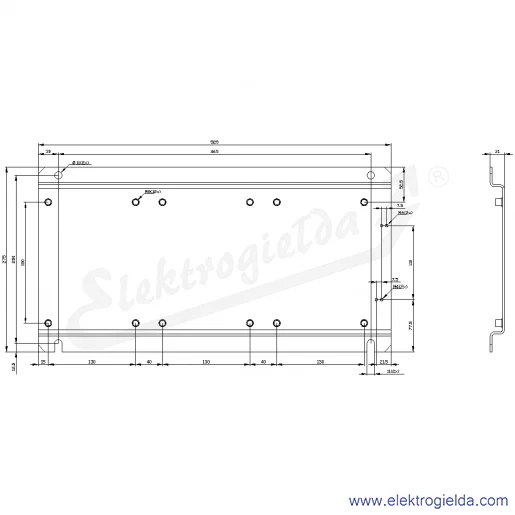 Rysunek wymiarowy Rysunek wymiarowy